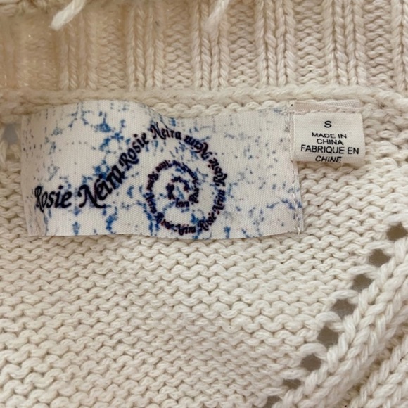 Rosie Neira Ivory Open Cardigan Sweater - Picture 2 of 5